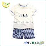Baby Short Sleeve 100% Cotton Clothes Soft Onesie Infant Baby Boy Clothing Set Manufacture thumbnail-1
