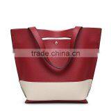 China Designer Women Leather Handbag Contrast Shoulder Bag Fashion Style Top-Handle Female Casual Totes Bags thumbnail-4