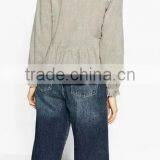 Runwaylover EY2365B New Fashion 2017 Ladies Deep V-Neck Embroidery Blouse thumbnail-2