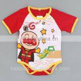 New Arrival Wholesale 100% Cotton Plain Color Baby Romper Short Sleeve Baby Summer Rompers thumbnail-5