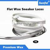 Attractive Heavy-Duty Waxed 7mm Width Flat White Laces for Trekking Walking Hiking Work Cross-Country Shoes - All Size thumbnail-1