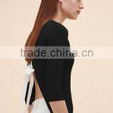 Wholesale New Design Women Stylish Knitted Sexy Backless Pullover Sweater With Tie Bow thumbnail-3