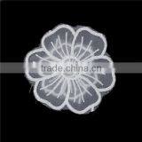 Polyester & Acrylic Patches DIY Scrapbooking Craft Flower White Custom Appliques thumbnail-2