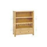 Solid Oak Custom Wood Furniture , 3 Tier Bookcase With Drawer