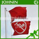 Flying Polyester Factory Promotion Big Red Warning Custom Made Flag thumbnail-3
