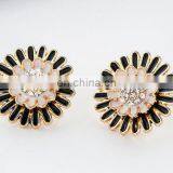 2016 New Fashion Sparkling Earrings Sunflowers Zircon Imitation Jewelry Accessories Girls Wedding Gift thumbnail-4