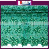 Hot Selling High Quality Nigeria Green Organza Fabrics Lace thumbnail-1