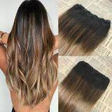 Natural Black Russian  16 Inches Peruvian Human Hair Double Layers Thick