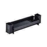 Kitchen Shelf Wall Hanging Aluminum Seasoning Material Storage Shelf Black