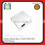 Good Price 2 Port CAT.6 UTP LSA 8P8C RJ45 Surface Mount Box