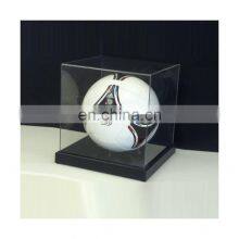 Black Base Clear Dome Display Box Square Acrylic Football Display Case