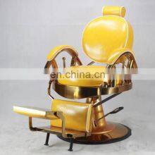 Hair Salon Hairdressing Chair Gold-plated Luxury Hairdressing Shaving Men's Hair Cutting Chair thumbnail-5