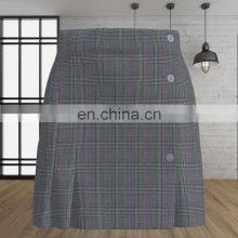 Stock Fabric Polyester/Rayon Yarn Dyed Woven Check Fabric thumbnail-5