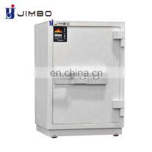 JIMBO White Banks Home Hotel Office Deposit Money Security Metal Fireproof Safe Box With Double Key Safe
