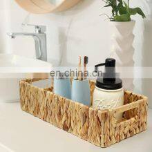 Wholesale Decor Home Organizer Handmade Water Hyacinth Woven Storage Basket Bath and Body Lavender Set Woven Storage Basket thumbnail-3