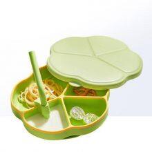 Baby plate Baby suction cup silica gel plate children's tableware divided anti - fall bowl