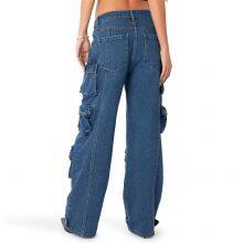 Customize Baggy Cargo Jeans for Women thumbnail-3