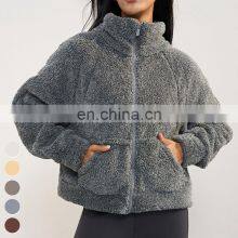 Winter Top Selling Stand Collar Lamb Fleece Coat Tik Tok Hot Keep Warm Casual Sports Wear Outdoor Exercise Thick Jacket thumbnail-4