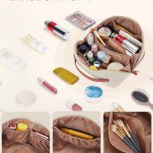 Large Capacity Travel Cosmetic Bag Portable PU Leather Water Resistant Makeup Organizer Bags (Lady) thumbnail-2