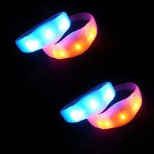 Custom Logo Controllable LED Flashing Luminous Bracelet Gift RFID Silicone Wristband thumbnail-1