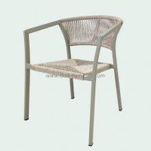 Guangdong Factory Wholesale Price Patio Stackable Dining Chair Aluminium Frame Sklum Chair thumbnail-2