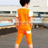 2015 Boy Sports Wear Plain T-Shirt and Sport Strip Pants / Wholesale Clothing Made in China Jiangxi thumbnail-6