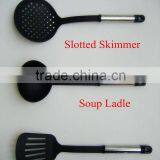 Passing SGS Senior 7-pieces Black Nylon Kitchen Utensil Set With Stainless Steel Hollow Handle and Metal Stand 001A thumbnail-4