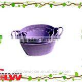 Purple Iron Bucket With Handles, Oval Bucket,factory Wholesale Directly,storage Bucket thumbnail-1