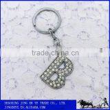 Rhinestone Letter Metal Keychains thumbnail-1