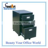 KD structure movable filing cabinet/Black File Cabinet under desk