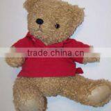 Red Teddy Bear Plush Toy/plush Teddyplush Teddy Bear in Red Shirt thumbnail-1