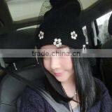 Charm Lovely Flower Sewed Lace Cover Tied Fashion Women Winter Hat thumbnail-2