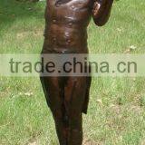 Standing Violin Playing Bronze Musician Sculpture