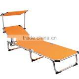 Beach Lounge Chair With Canopy Portable Leisure Ceiling Folding Beach Chair Outdoor Sun Lounge thumbnail-2