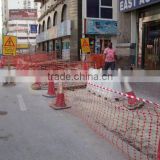 orange plastic road barriers