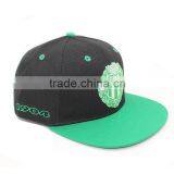 Flat Bill Snapback Hat With Green Under Brim thumbnail-3