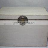 Chinese antique cute white storage trunk