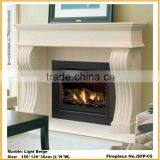 European Style Streamline Arch Stone Marble Fireplace Rrice thumbnail-1