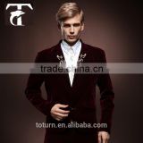 Quality bespoke coat pant men suit tailored embroidery suit for men