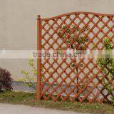 beautiful wooden garden fence with trellis