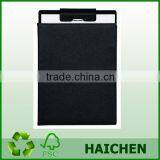 Business Pad Holder With Clip - Legal - 8.5" x 14" - 1 Each - Black