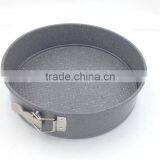 Dia.28*H7cm Carbon Steel Non-stick Round Springform Cake Pans 2pcs Set With Marble Coating