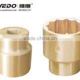 1/4" Sockets With Hex Pointes Aluminium Bronze/Beryllium Copper (non Sparking Tools) High-quality WEDO TOOLS