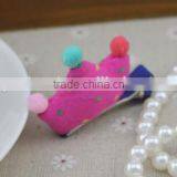 Wholesale Manufacturer Lovely Girls Hair Clips With the Cute Crown thumbnail-2