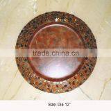 Mosaic Charger Plate, Charger Tray, Designer Charger Plate thumbnail-1