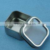 Two Piece Square Clear Window Tin Box ii