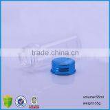 95ml Clear Neck Finish Glass Vials For Perfumes With Blue Aluminum Continuous Thread Cap With Liner thumbnail-3