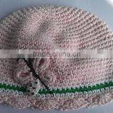 Goregous Corcheted Butterfly Cotton Baby Girl's Beanie