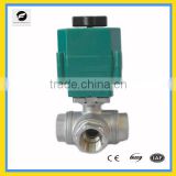 3-way 1/2" to 1" stainless steel motor electric valve DC12v 24v water shut off,mini auto control water system,water meter
