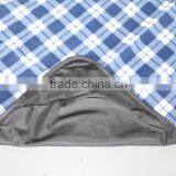 Multi-purpose 50"x60" Plaid Fleece Lined Nylon Picnic Blanket Waterproof Stadium Blanket thumbnail-2